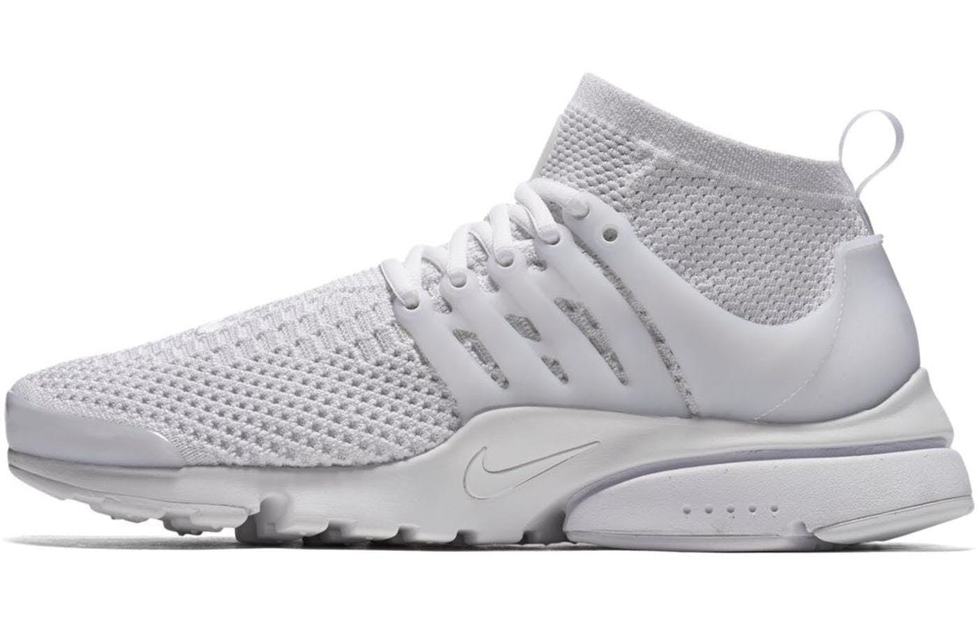 Nike Air Presto Ultra Flyknit 'triple White' in Gray for Men | Lyst