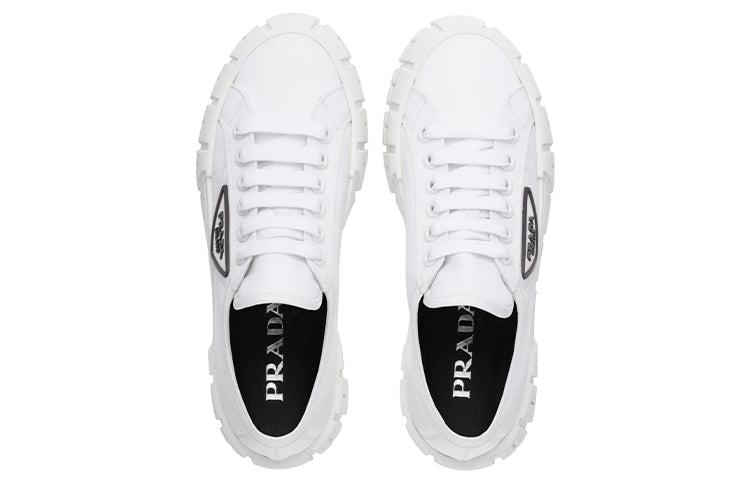 Prada (Wmns) Double Wheel Re-Nylon Gabardine Sneakers in White