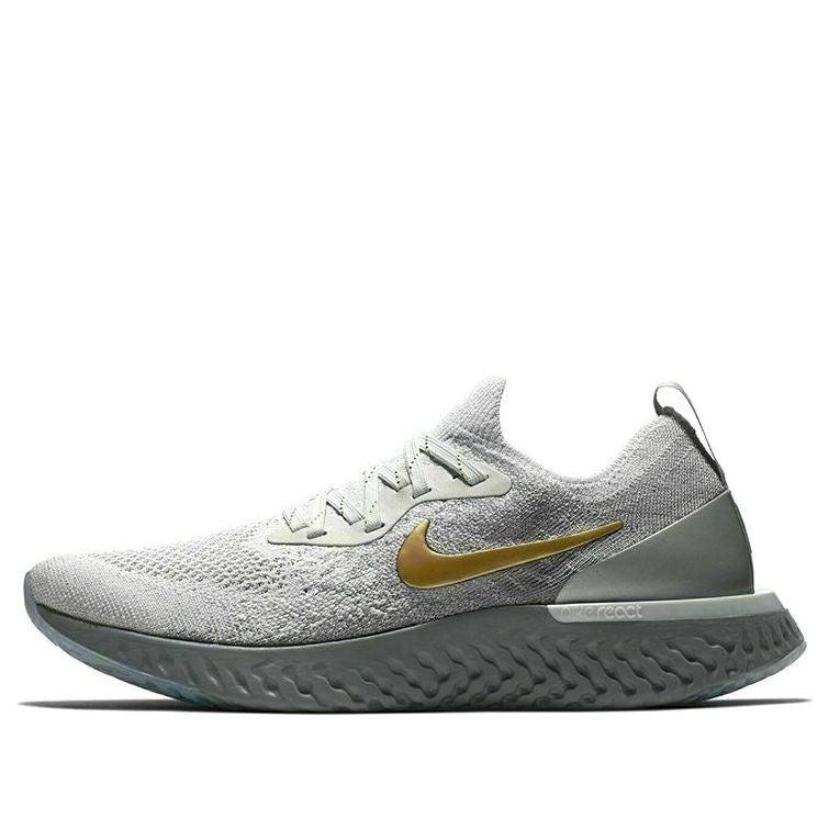 Nike Epic React Flyknit Premium 'vast Grey Gold' in Gray | Lyst