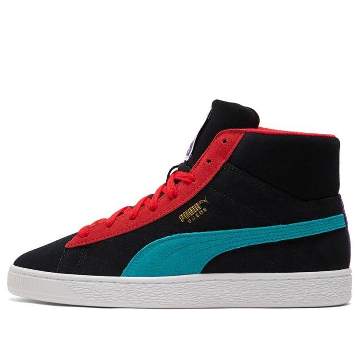 PUMA Suede Mid Xxi Mid-top Sneakers Black/red | Lyst