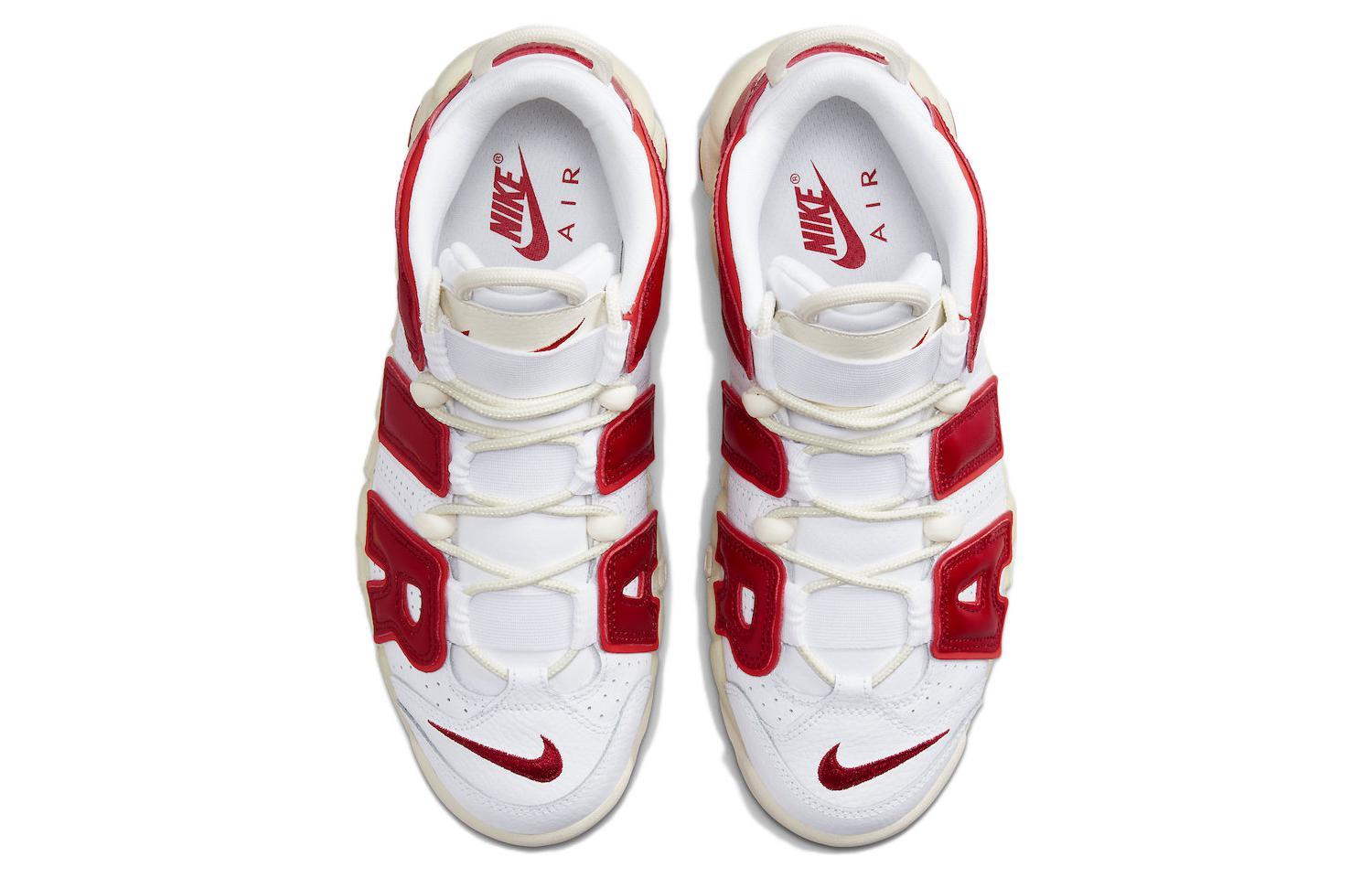 nike more uptempo white red