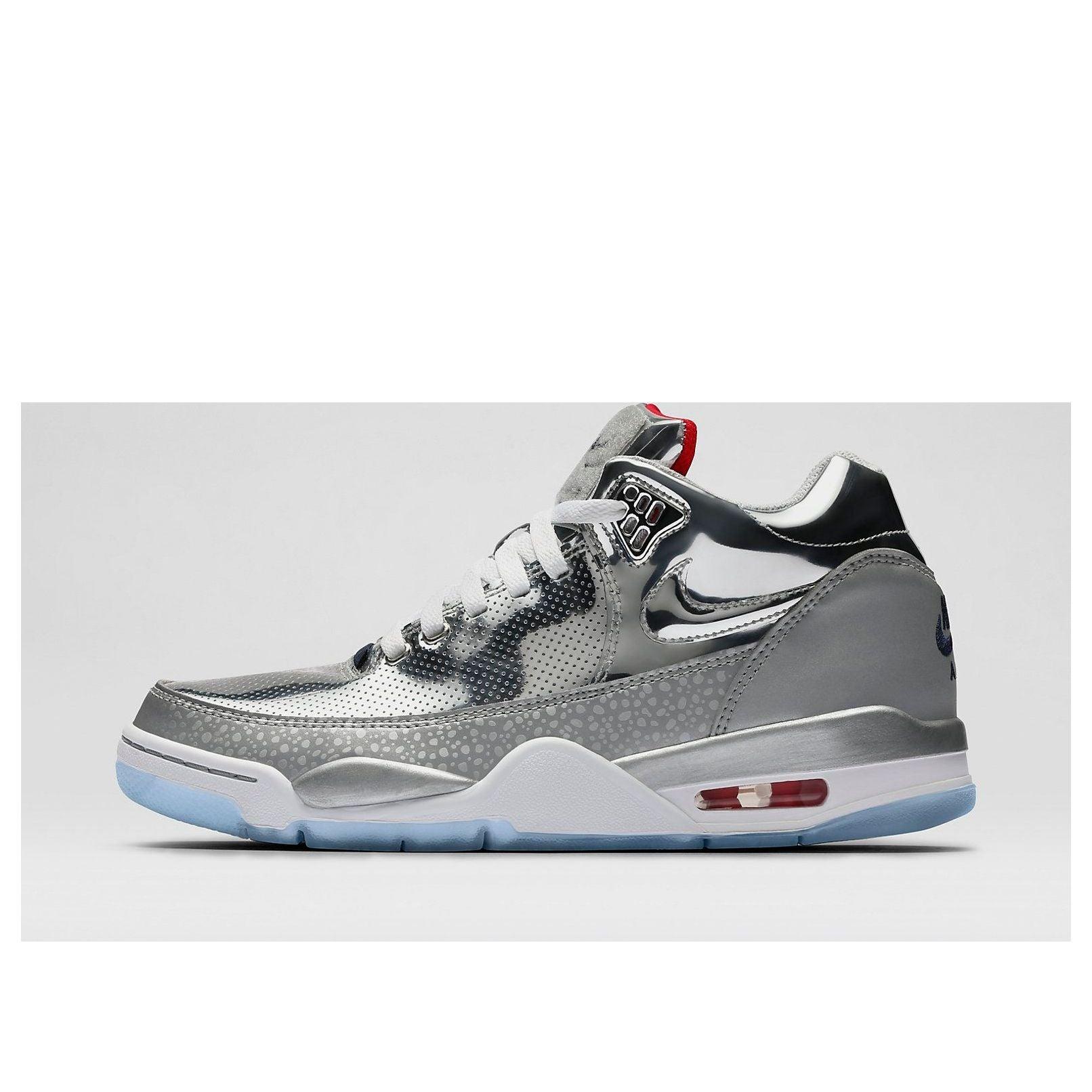 nike flight squad metallic silver