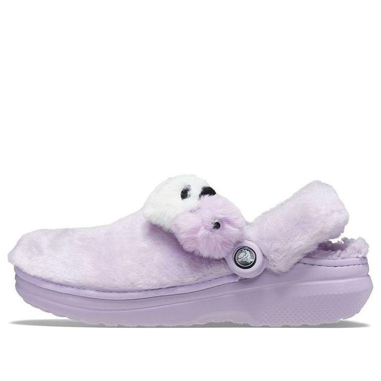 classic fur sure crocs pink