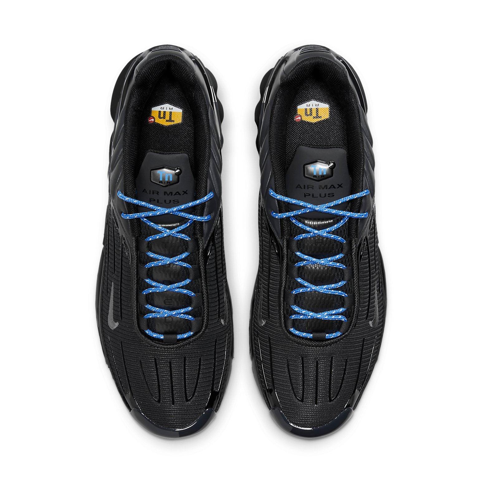 nike tuned 3 black blue laces