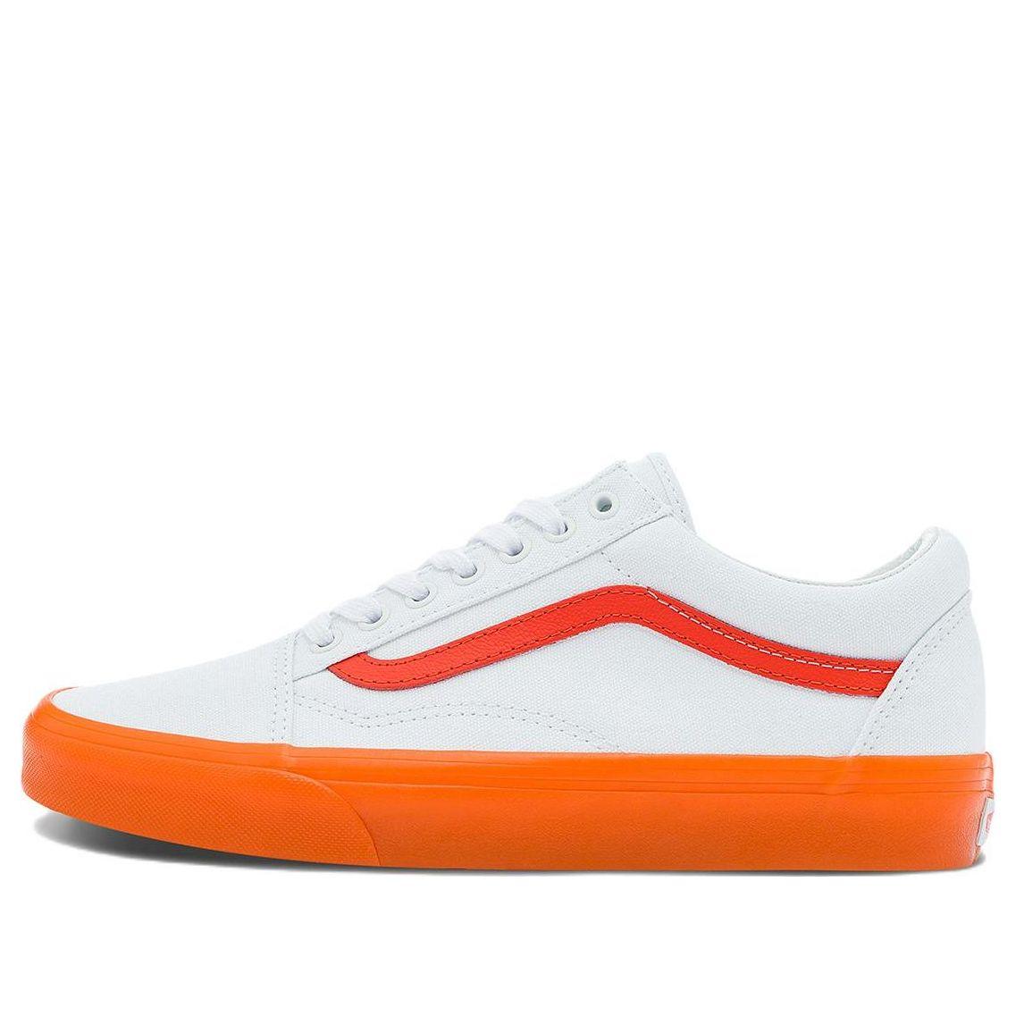 Vans Old Skool Casual Low Top Skate Shoes Small Orange Side Stripe | Lyst