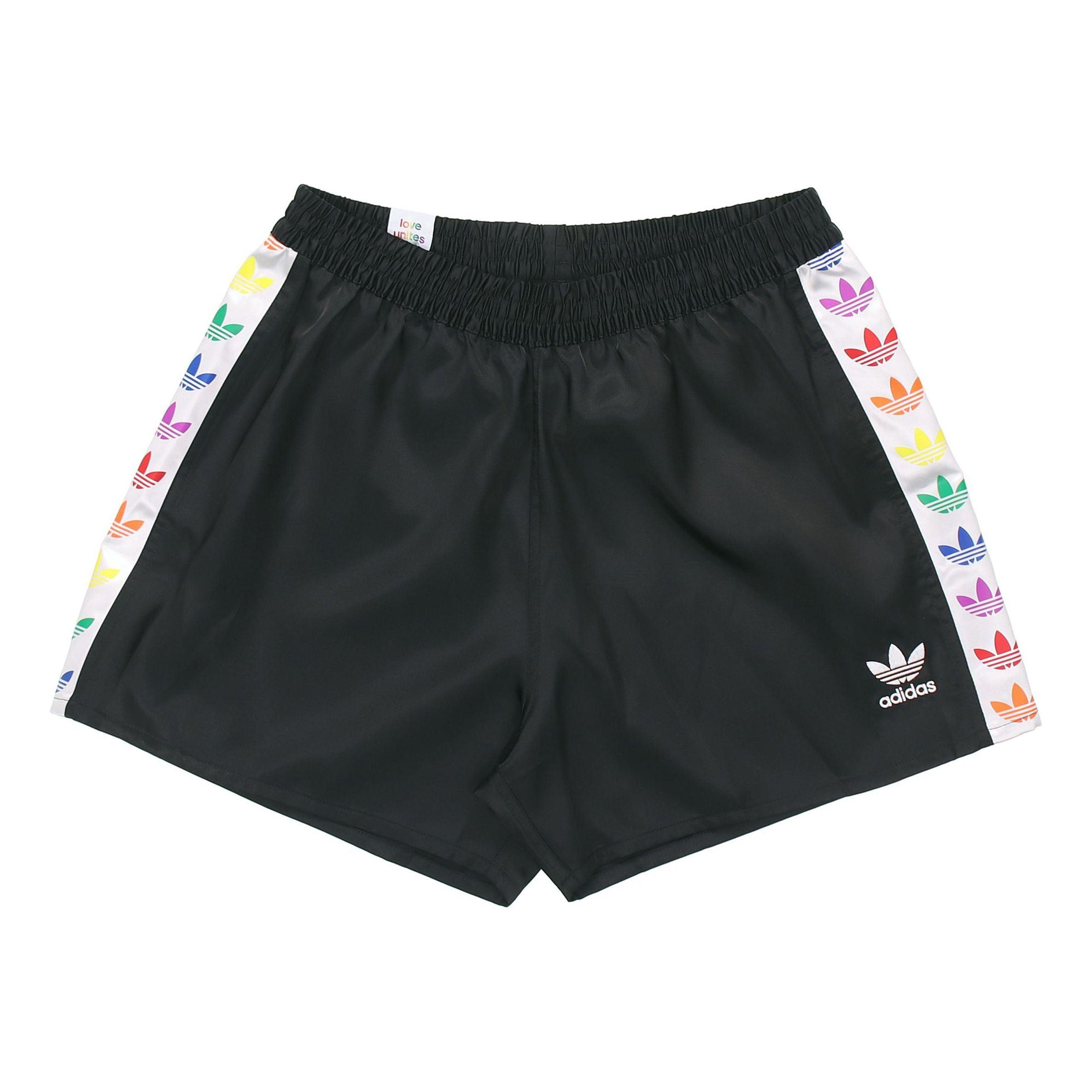 adidas Originals Pride Shorts Rainbow Logo Sports Black for Men | Lyst