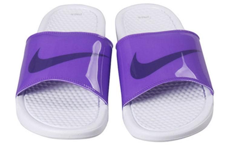 lilac nike sliders