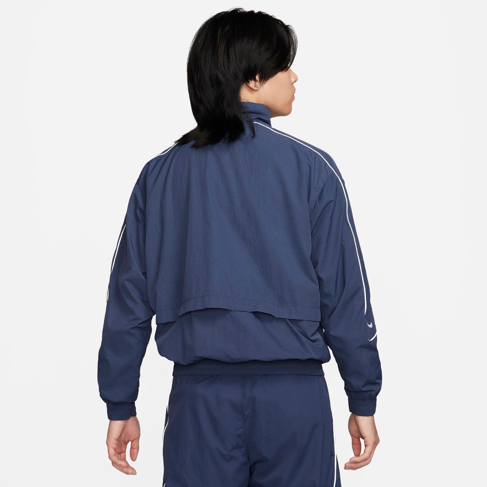 Nike Sportswear Solo Swoosh Woven Track Jacket in Blue for Men | Lyst