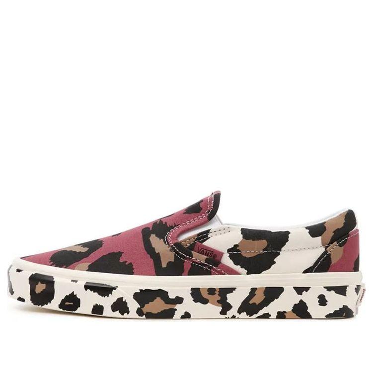 Pink leopard print slip on vans sale