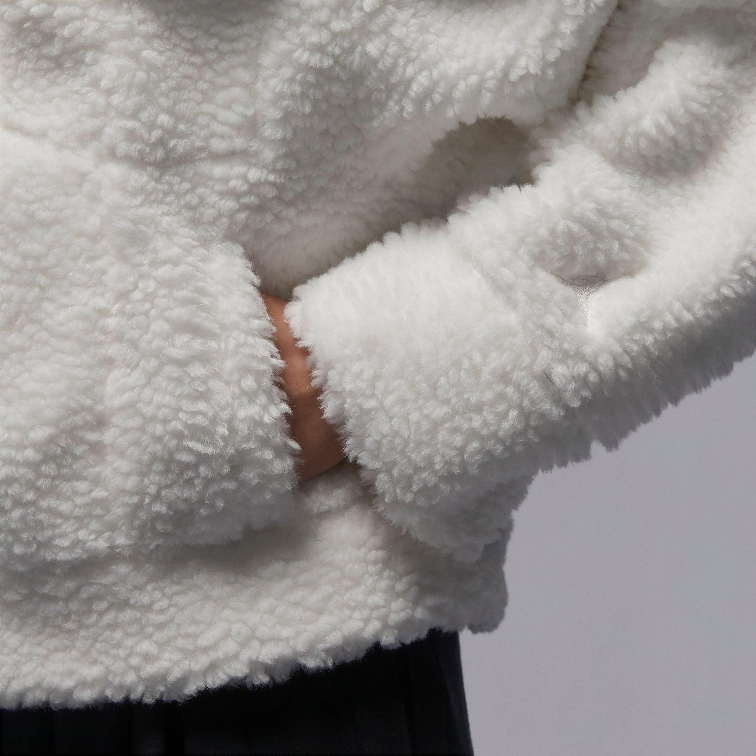 fluffy white nike sweater