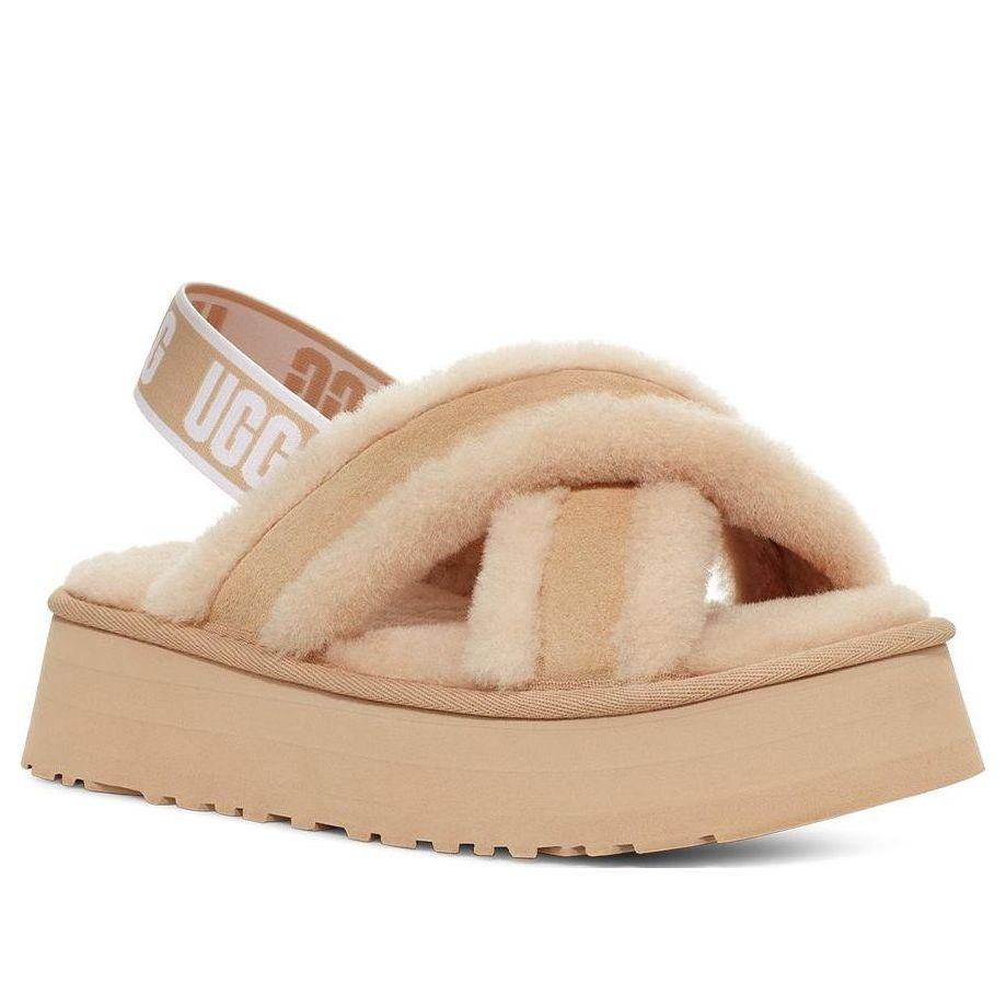 UGG (Wmns) Disco Cross Slides 'Driftwood' in Natural | Lyst