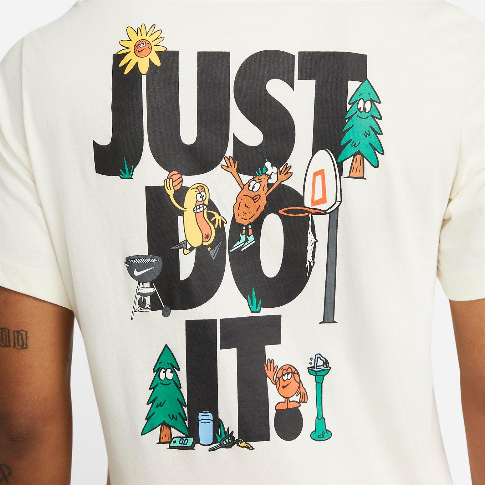Nike Dri-Fit Just Do It Graphic T-Shirt 'Coconut Milk' in White