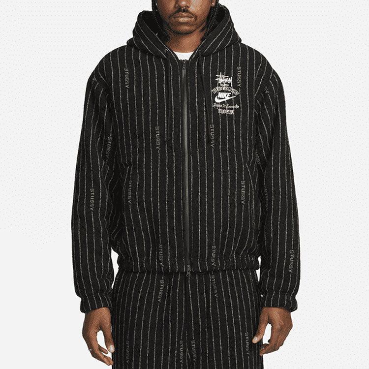 Nike X Stussy Stripe Wool Jacket 'Antique' in Black for Men | Lyst UK