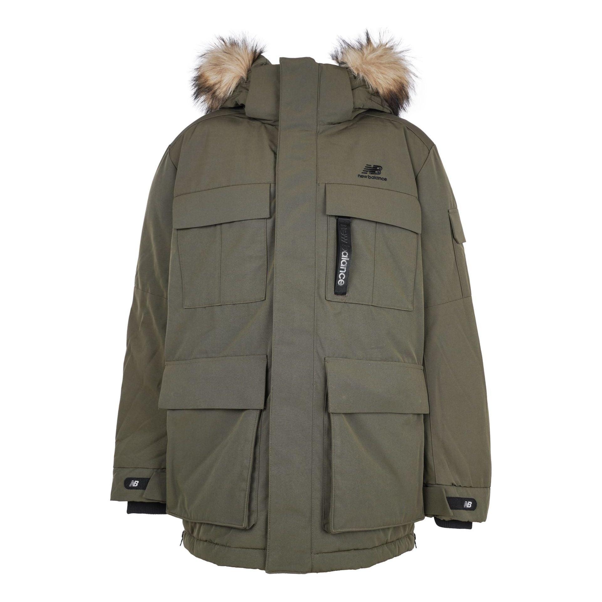 New Balance Warm Long Down Jacket 'Military' in Green for Men