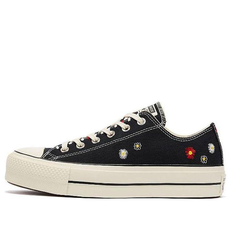 Converse Chuck Taylor All Star Lift Low 'daisy Embroidery - Black' | Lyst