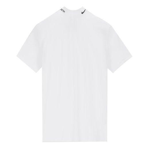 Nike X Drake Nocta Golf Short Sleeve Mock Neck Top in White for