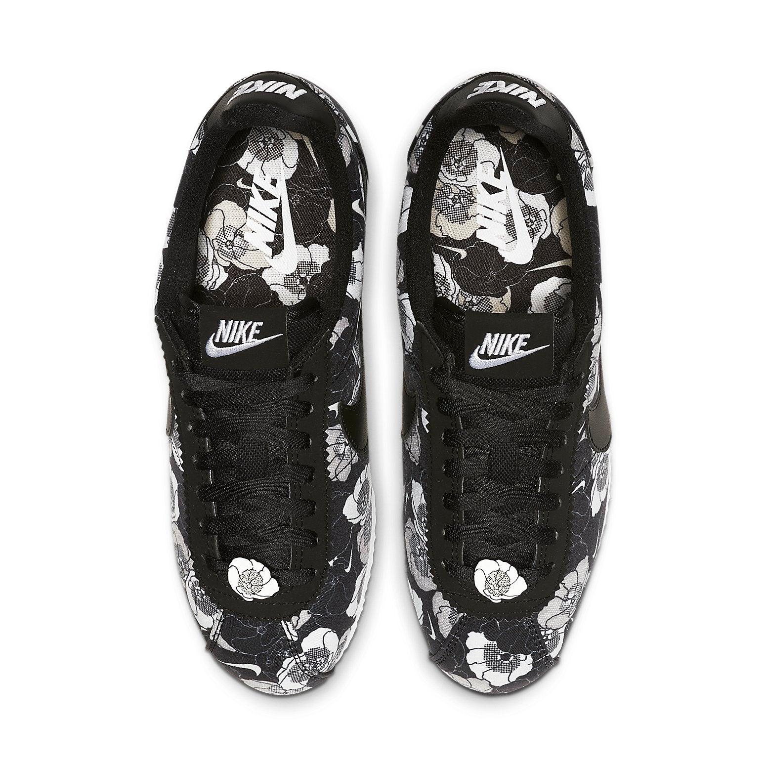 nike cortez black floral