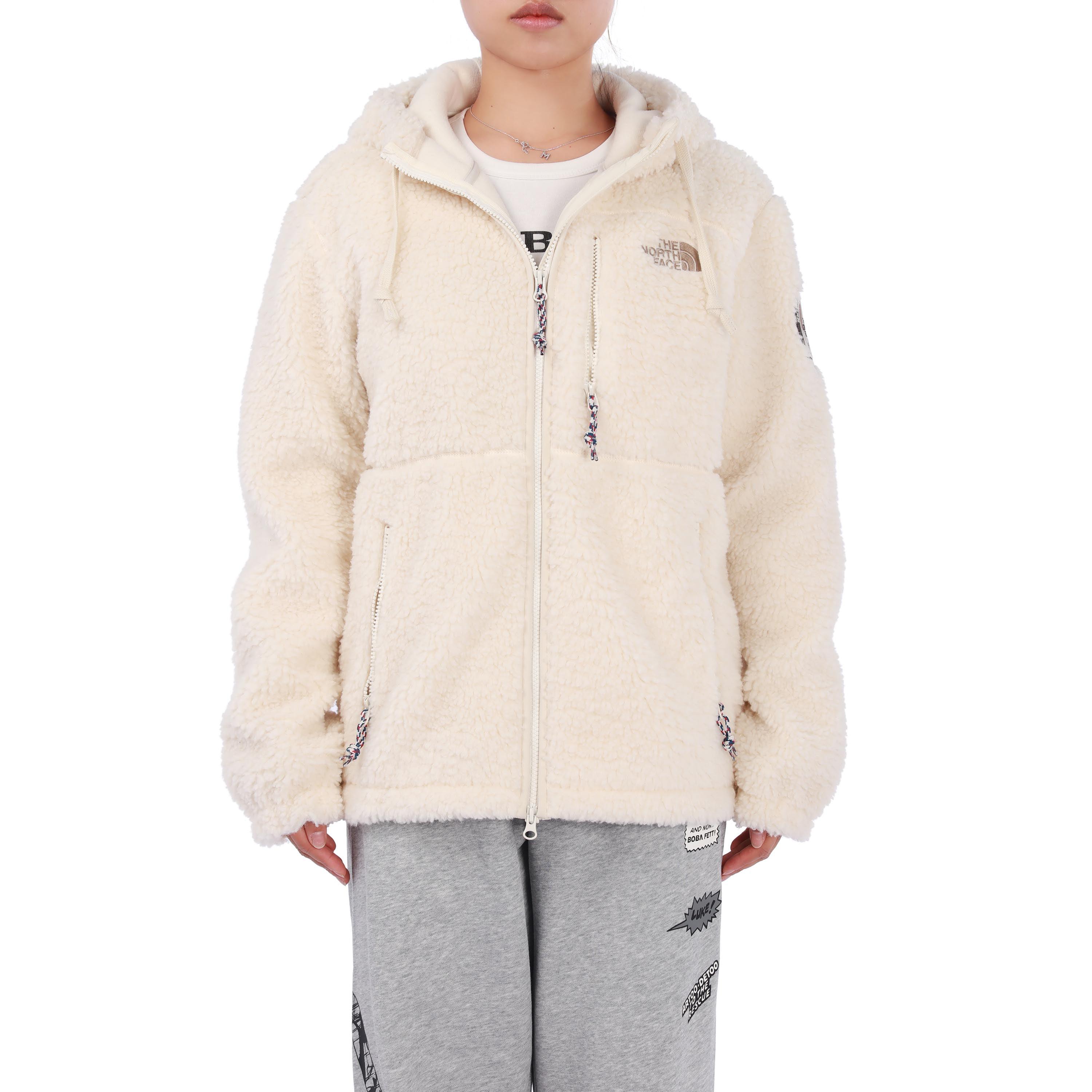The North Face Fleece Hoodie Jacket in Natural for Men | Lyst UK