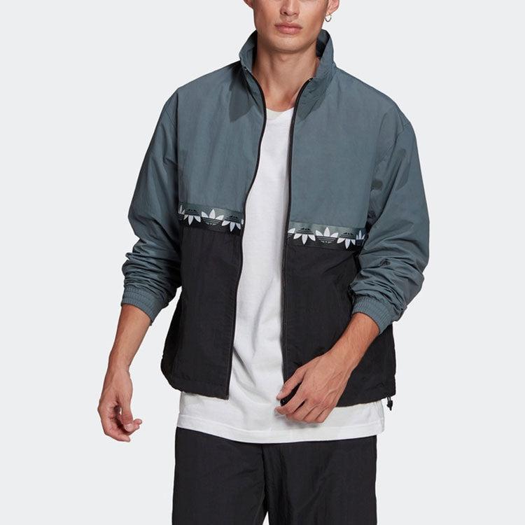 adidas Originals Adicolour Sliced Trefoil Track Jacket in Grey for