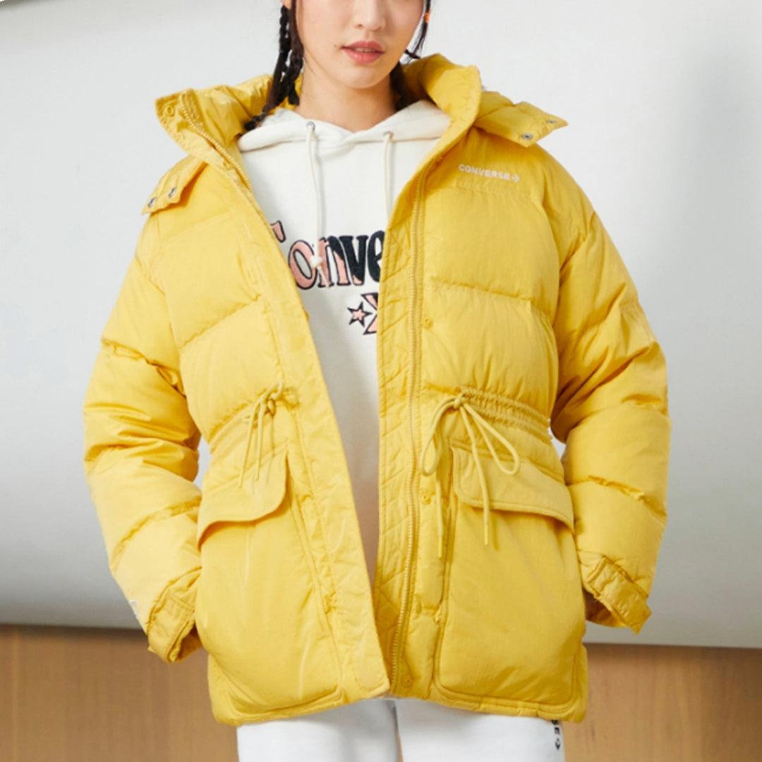 Converse (Wmns) Cargo Hooded Down Jacket in Yellow Lyst UK