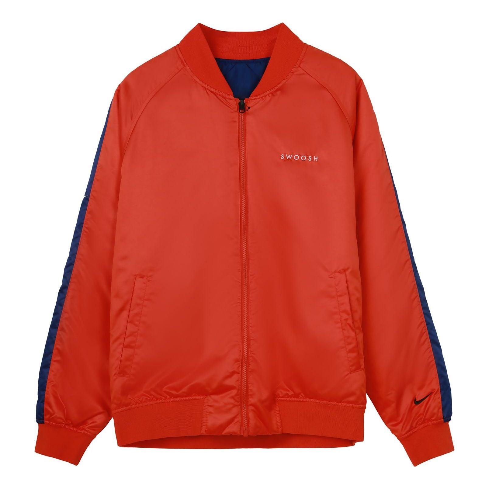 Nike Swoosh Bmber Reversible Jacket in Red for Men | Lyst UK