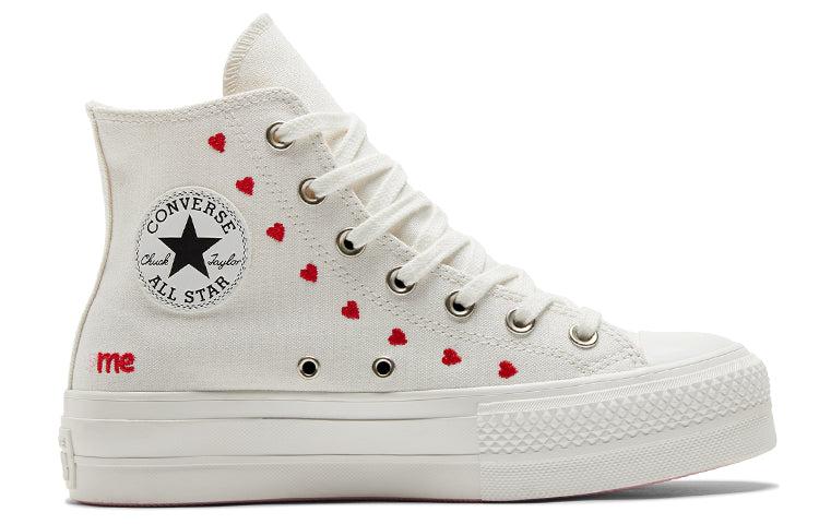 Converse Chuck Taylor All Star Lift Platform High 'embroidered Hearts -  White' | Lyst