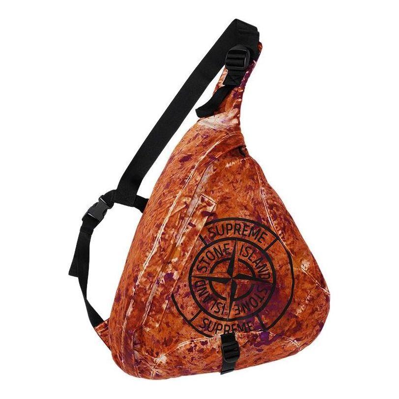 Supreme X Stone Island Printed Camo Nylon Shoulder Bag in Red for 