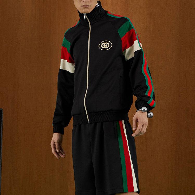 Gucci Fw22 Neoprene Zip Jacket With Web in Black for Men | Lyst UK