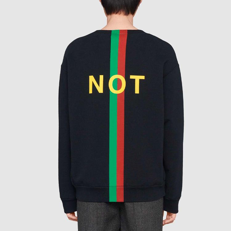 Gucci 'Fake/Not' Print Cotton Jersey Sweatshirt in Black for Men