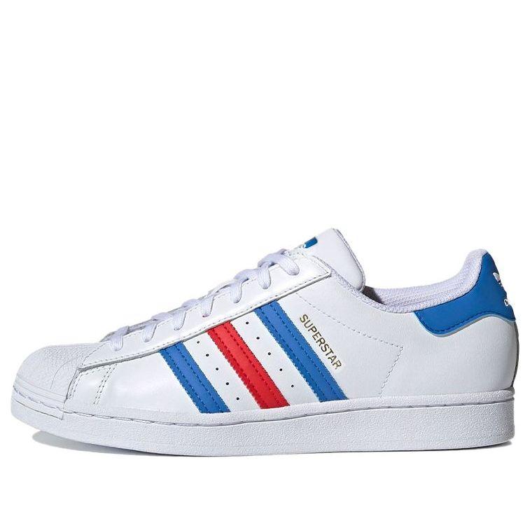 adidas Originals Superstar Shoes White/red/blue for Men | Lyst