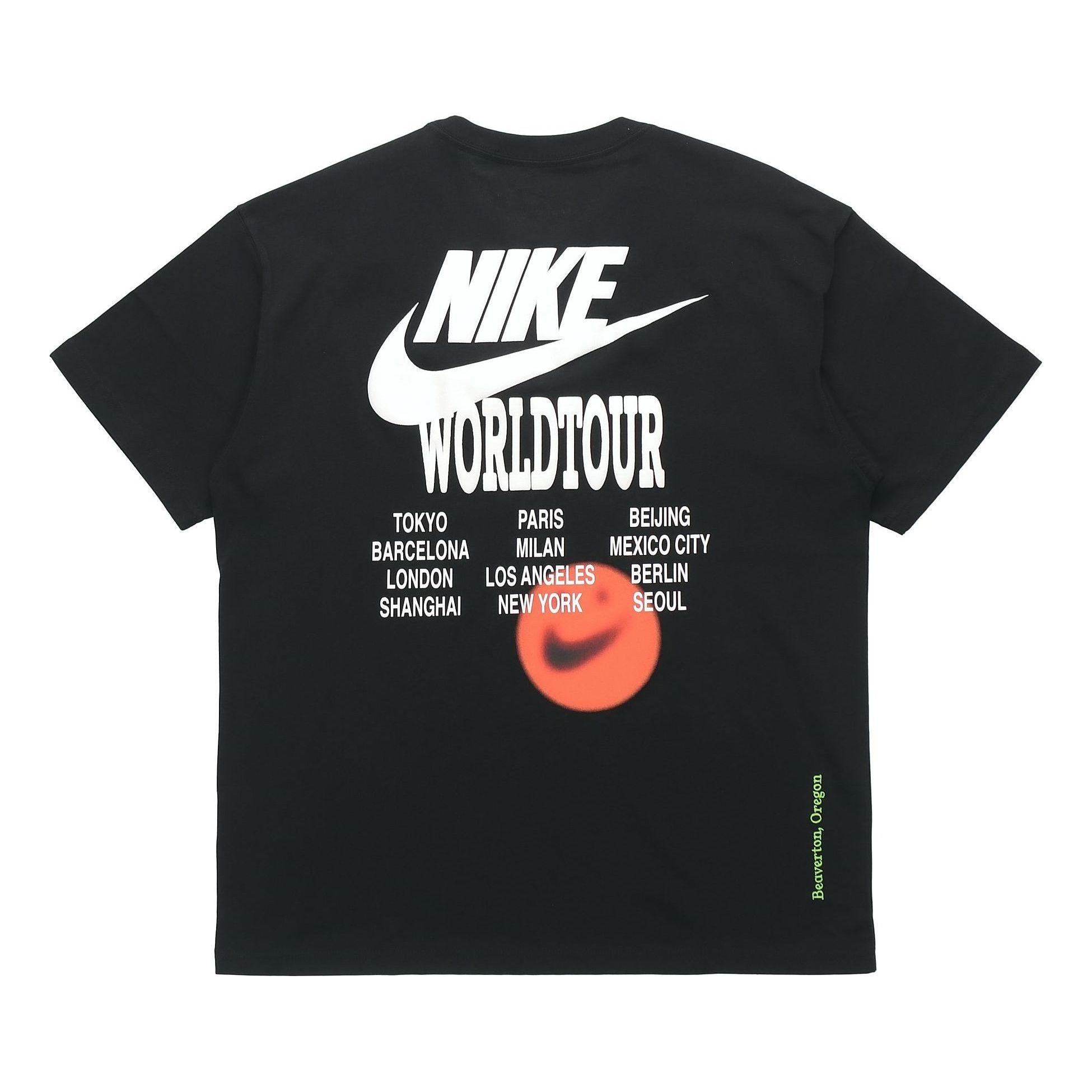 Nike Word Tour Around The Word Round Neck Hort Eeve Back in Black for Men |  Lyst