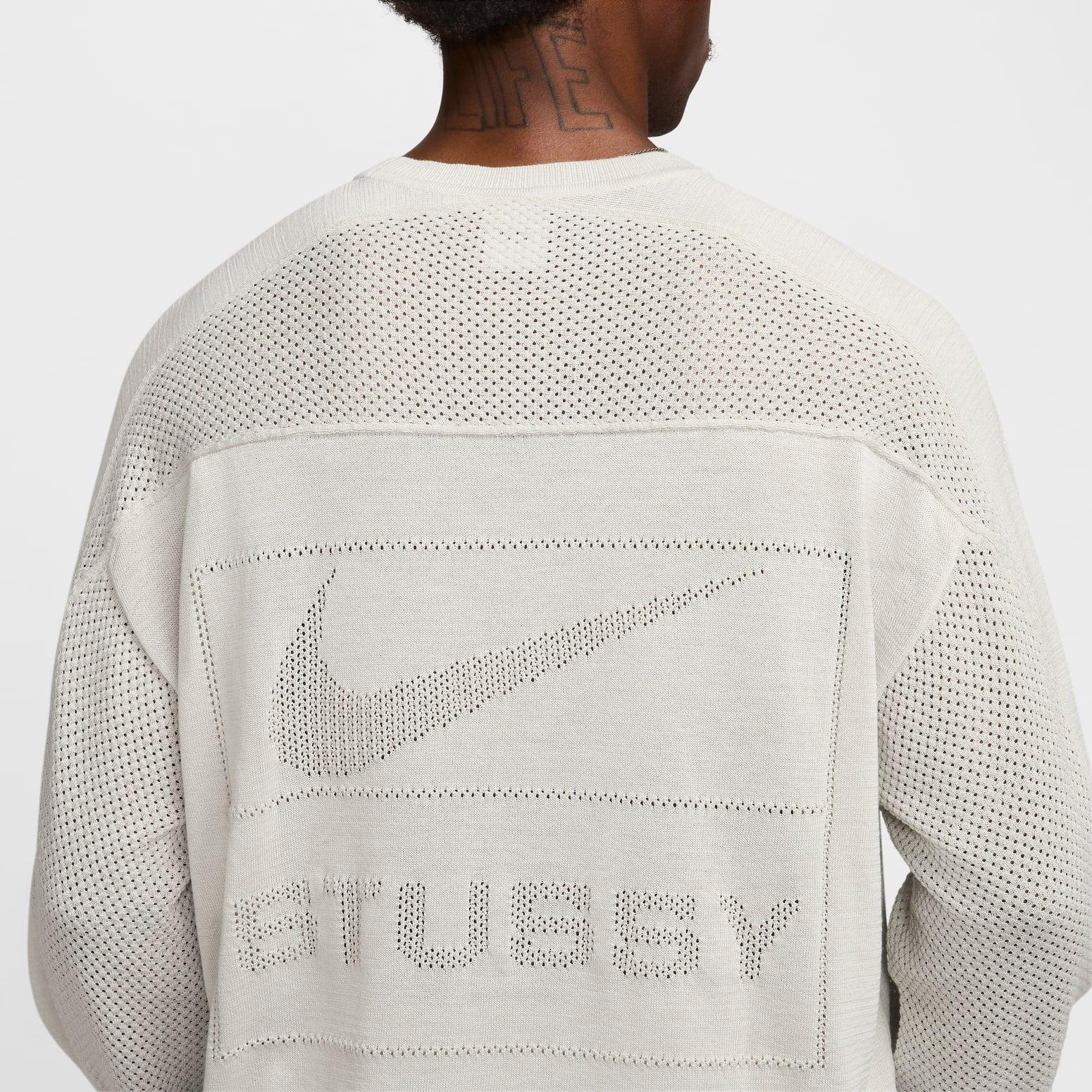 Nike X Stussy Long-Sleeve Knit Jersey 'Light Bone' in White for