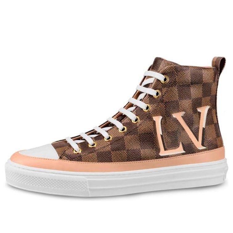 Louis Vuitton LV Brown Monogram Air Jordan High Top Shoes Sneakers