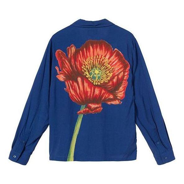 Stussy Big Poppy Ls Shirt in Blue for Men Lyst UK