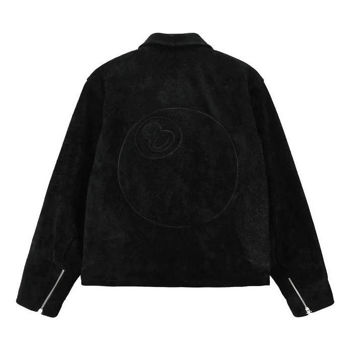 Stussy 8 Ball Suede Bing Jacket in Black for Men | Lyst UK
