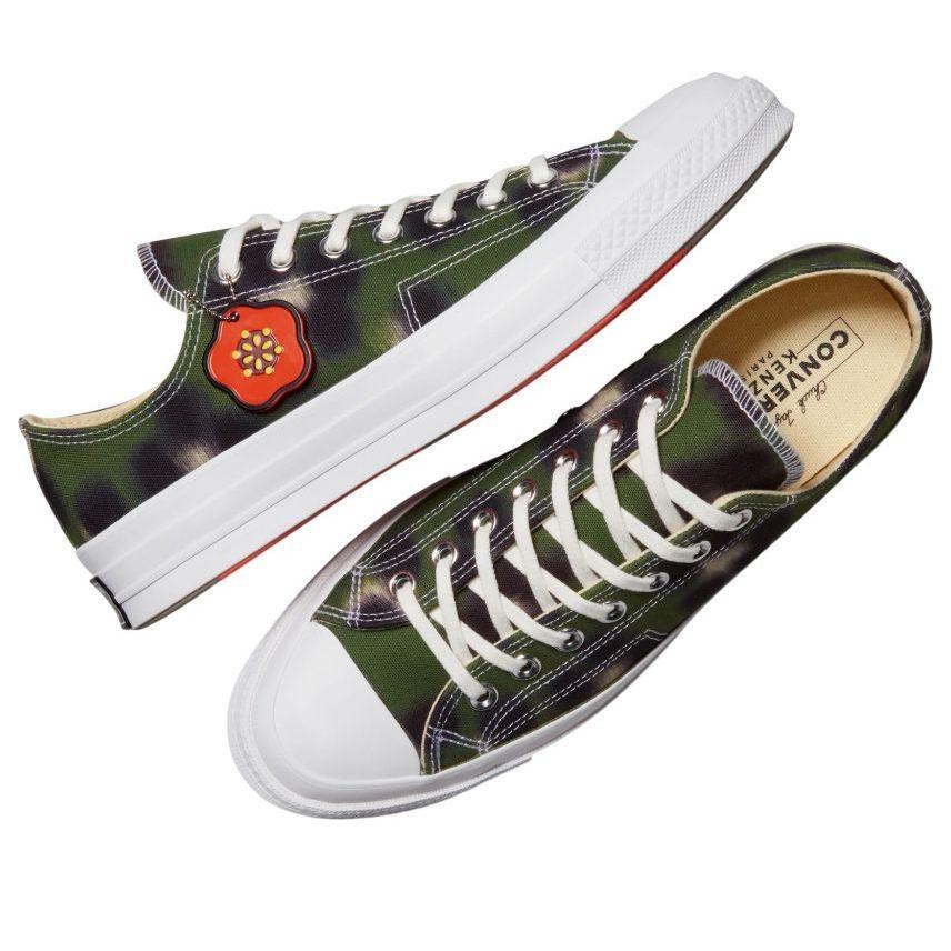 Converse X Kenzo Chuck 70 Low 'Hana Leopard Cypress' in Green for