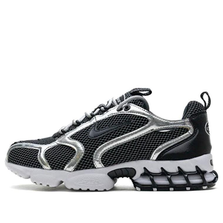 Nike X Stussy Air Zoom Spiridon Caged 2 'Pure Platinum' in Black