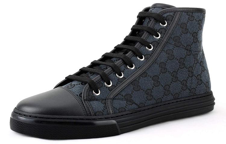 Gucci Monogram High Top Sneakers in Black Lyst UK