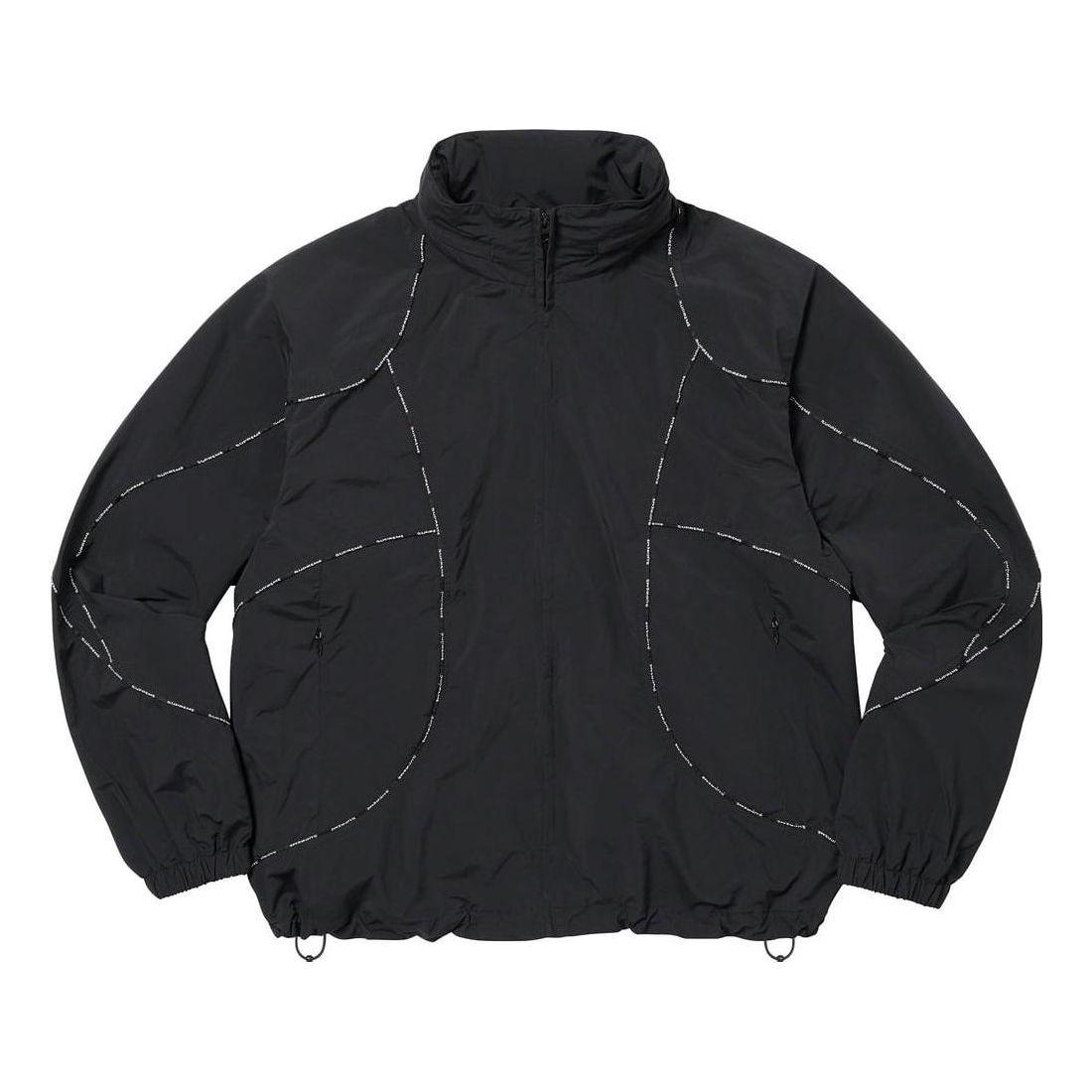 ジャケット・アウター SUPREME Logo Piping Hooded Track Jacket supreme-black-Logo-Piping-