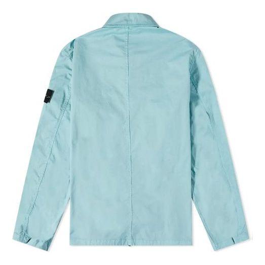 Stone Island Supima Cotton Shirt Jacket 'Aqua' in Blue for Men | Lyst UK