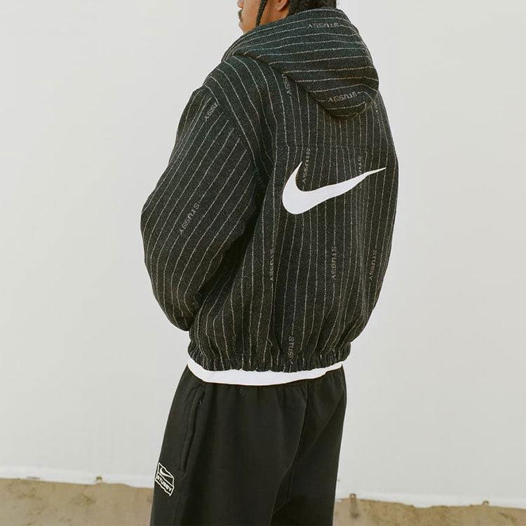 Nike X Stussy Stripe Wool Jacket 'Antique' in Black for Men | Lyst UK