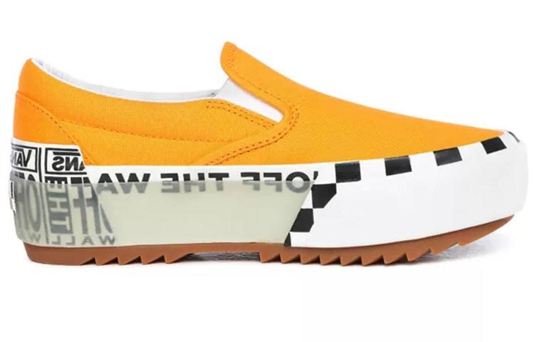 Vans Classic Slip-On Stacked 'Logo Stack in Yellow for Men Lyst
