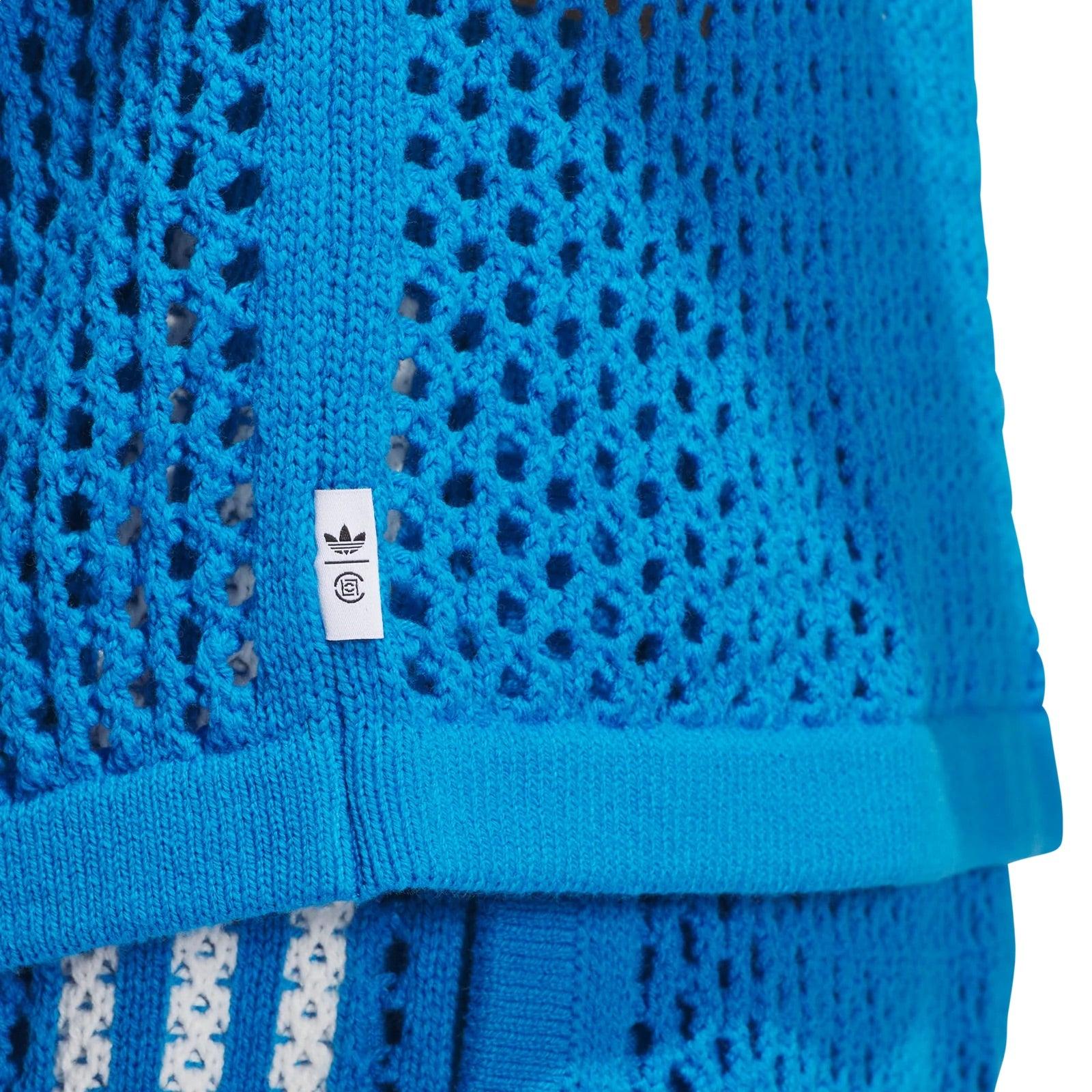 adidas X Clot Fw24 Crochet Polo Shirt Asia Sizing 'Bright' in Blue