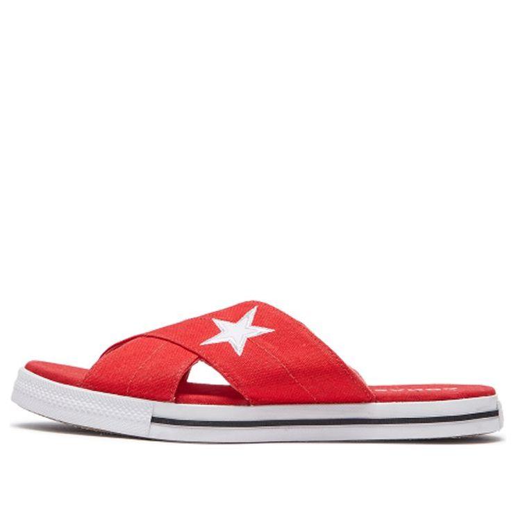 Converse One Star Slide 'red' | Lyst