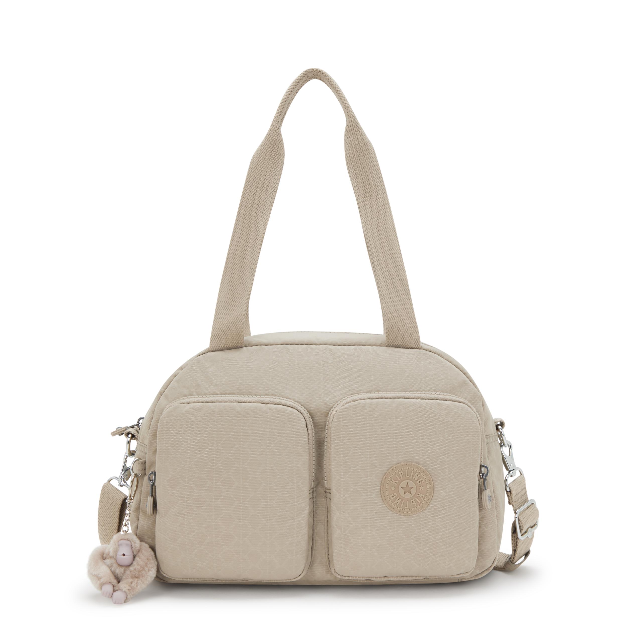 Kipling Shoulder Bag Cool Defea Signature Beige Embossed Medium in Natural Lyst UK