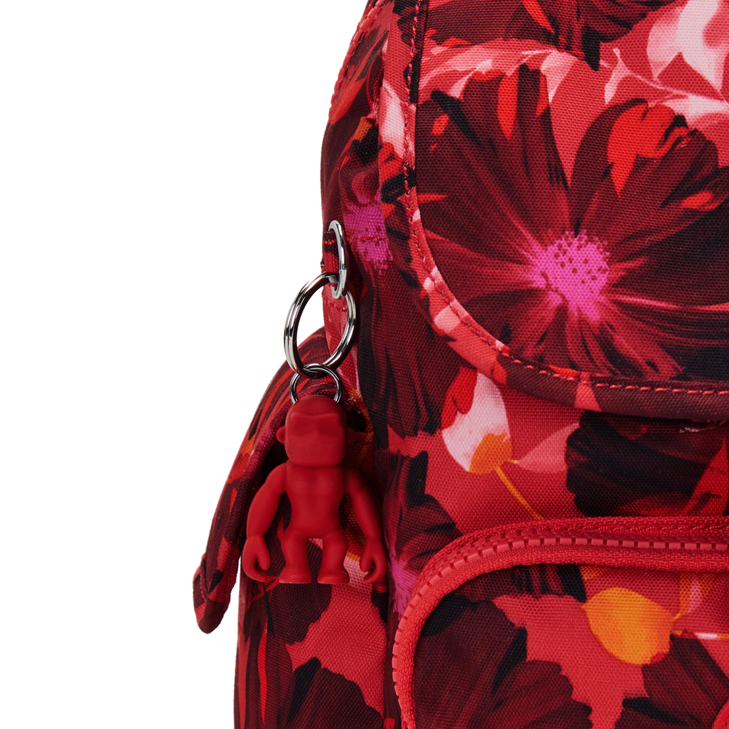 Kipling Backpack City Pack Mini Poppy Floral Extra Small in Red
