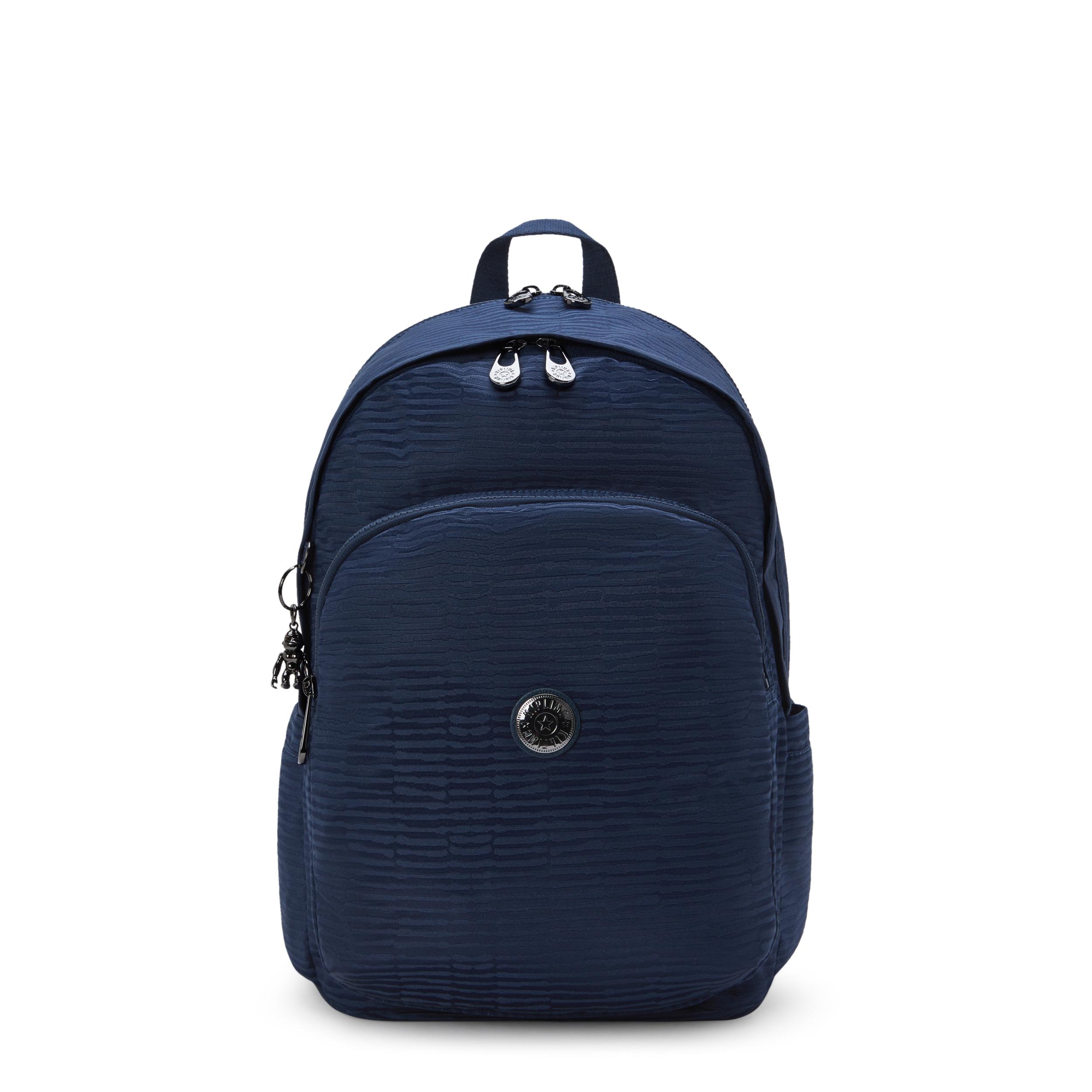 Kipling Backpack Delia M Night Ocean Jacquard Large in Blue 