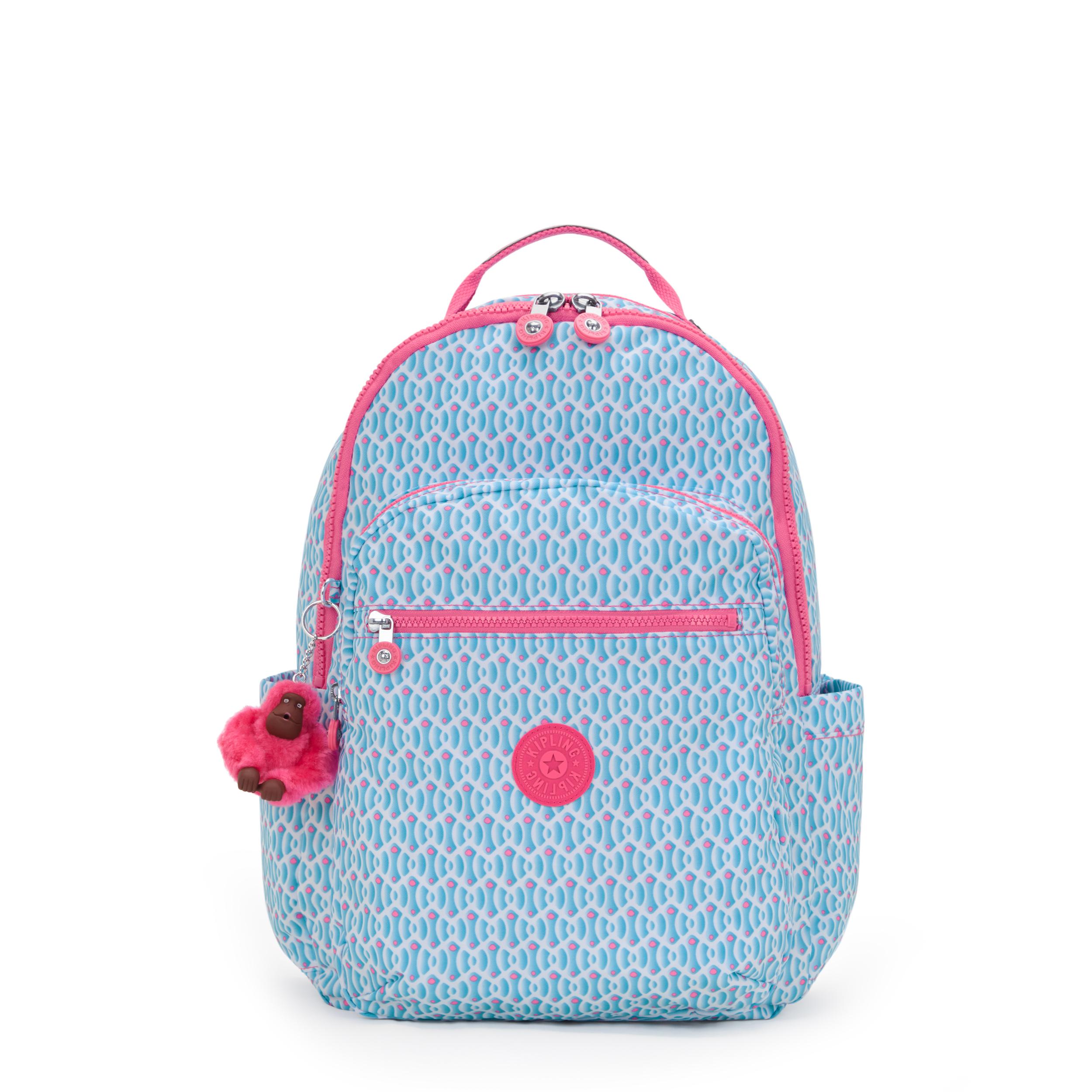 Kipling Backpack Seoul Dreamy Geo Combo Large in Blue Lyst UK