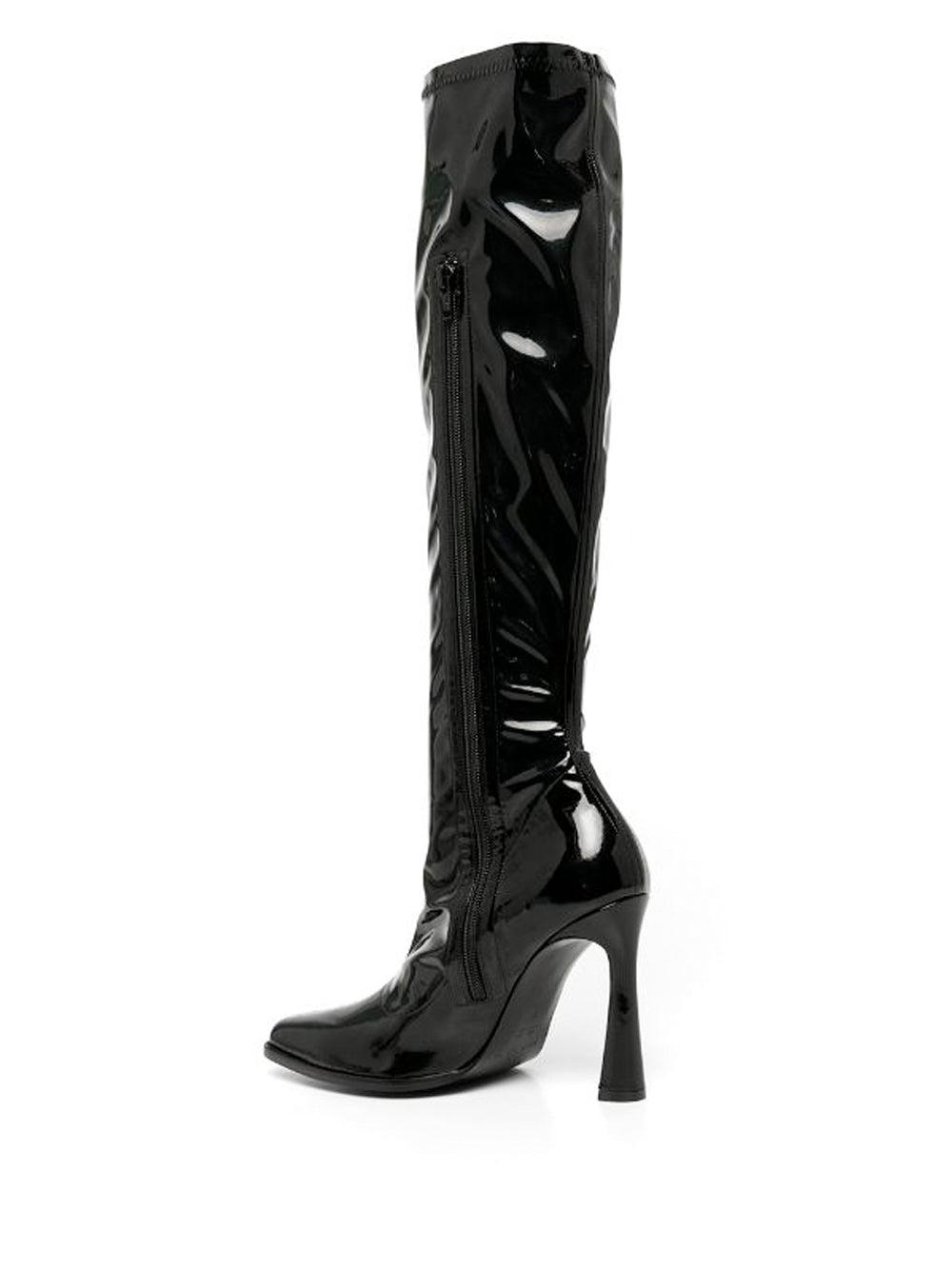 105mm Cheope Faux Leather Thigh Boots