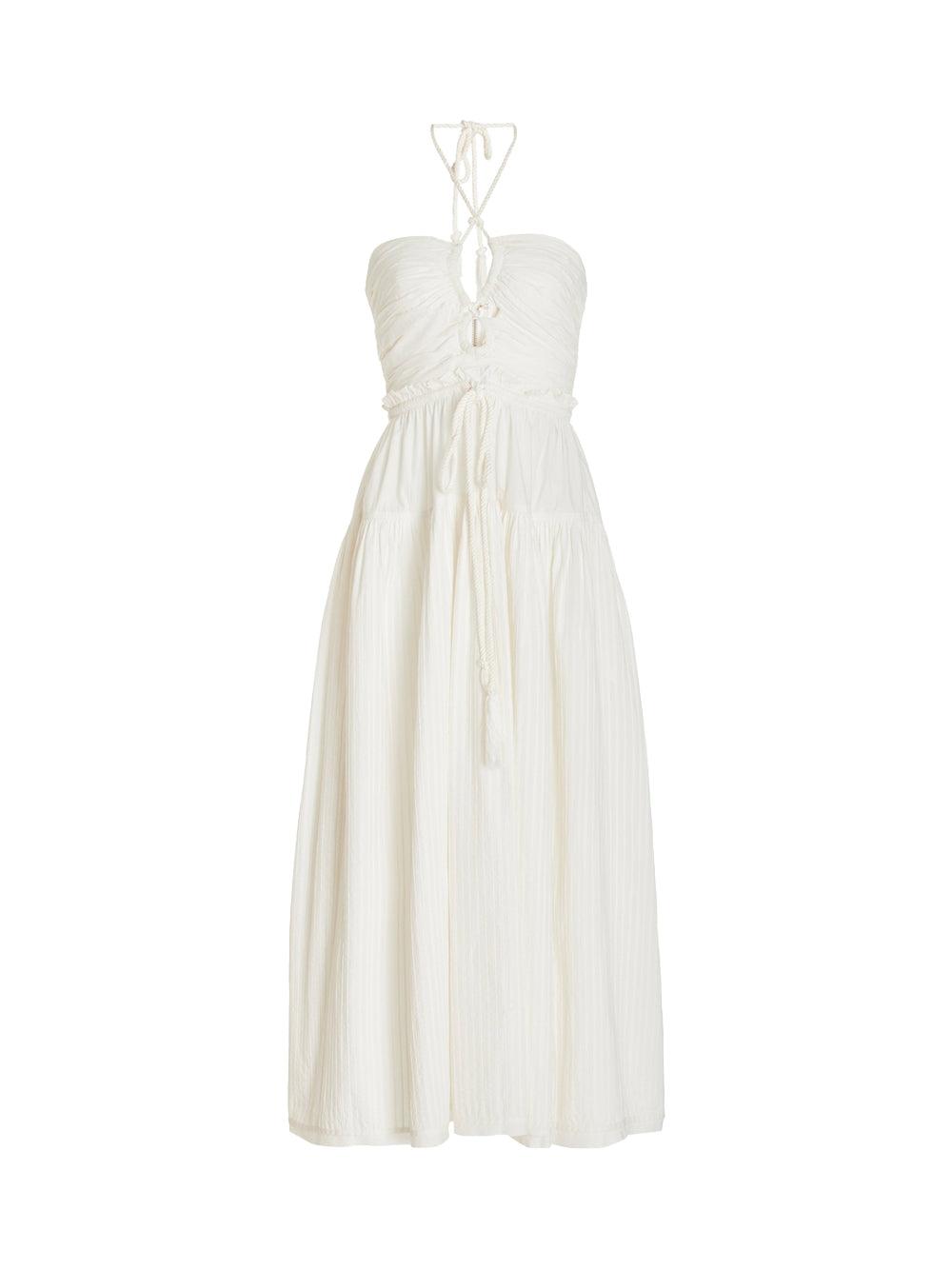 Ulla Johnson Emmaline Midi Dress in White | Lyst